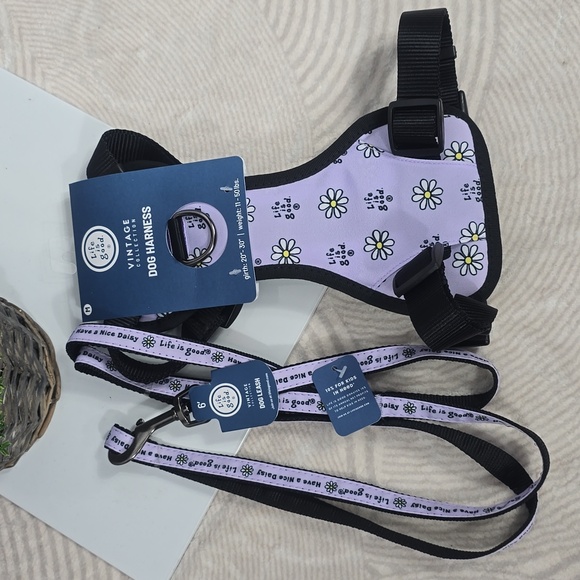 Life Is Good Dog Leash & Harness Set - Picture 2 of 7